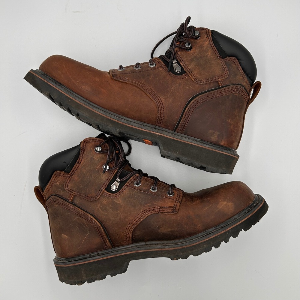 Timberland PRO Pit Boss 6 Inch Brown Leather Soft Toe Work Boots 33046 Mens 11M - Picture 6 of 10